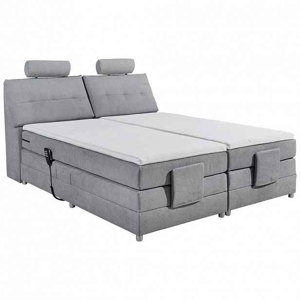 MID.YOU POSTEL BOXSPRING, 180/200 cm, světle šedá