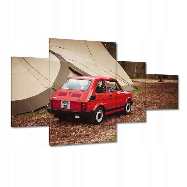 Obrazy 130x80 Červený malý Fiat 126p