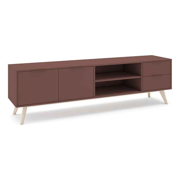 Matný TV stolek v terakotové barvě 180x53x40 cm Campus – Marckeric