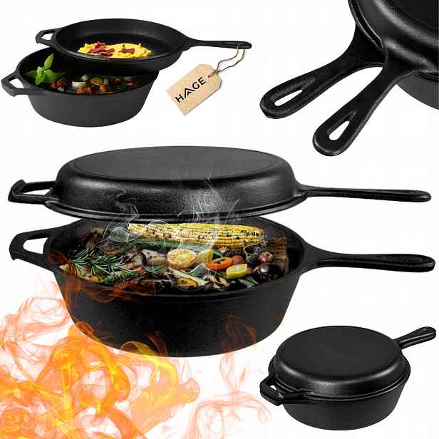 Rendlík S Pánví 3v1 Pánev Zapékací Mísa Hrnec 26 CM Indukce