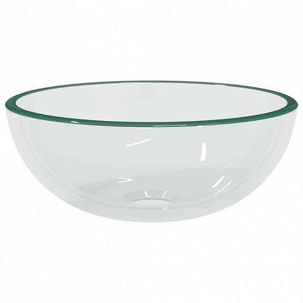 vidaXL Umyvadlo tvrzené sklo 30 x 12 cm průhledné