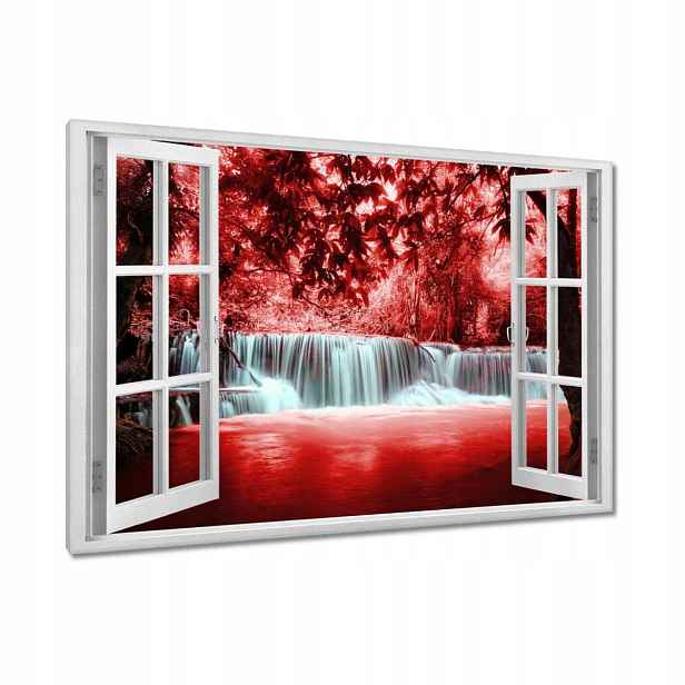 Obrazy 120x80 Červený vodopád Kaskáda