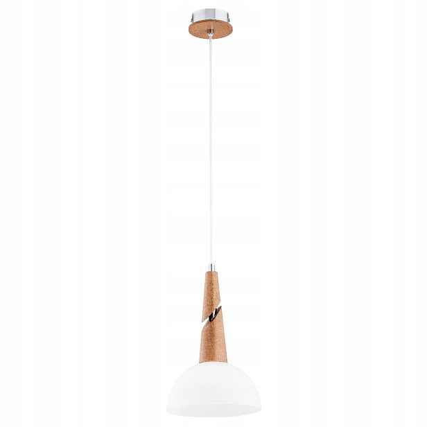 Alfa Atol závěsná lampa skleněné stínidlo bílo-hnědá 1xE27