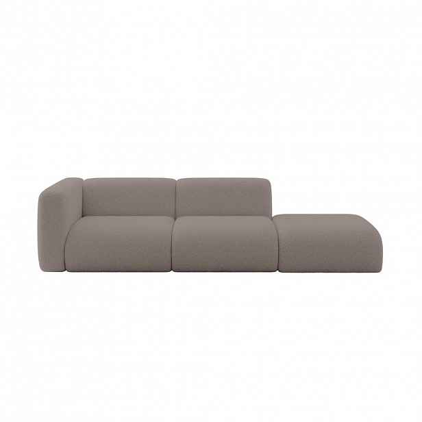 ALTDECOR POHOVKA S LEVOU OTOMANOU MIRA-S3 296x89x70 Hnědá Bouclé