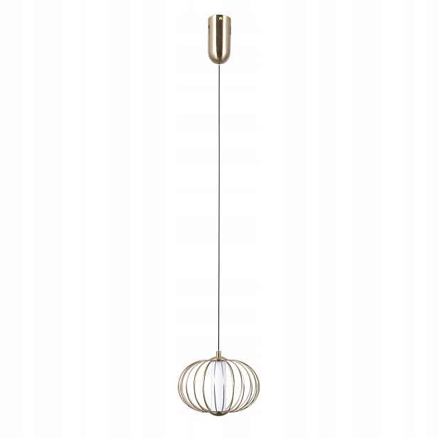 Italux Závěsná lampa Zlatá Led 5W 432lm Moderní Rabel Drátěná