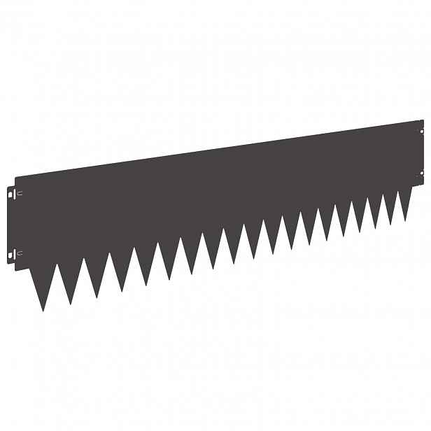 vidaXL Okraj trávníku 20 ks 103 x 25 cm Ocel Černá