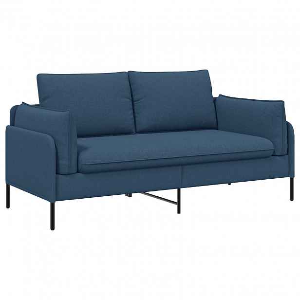 vidaXL Sofa pro dvě osoby Modrá 188 x 81 x 89 cm Textil