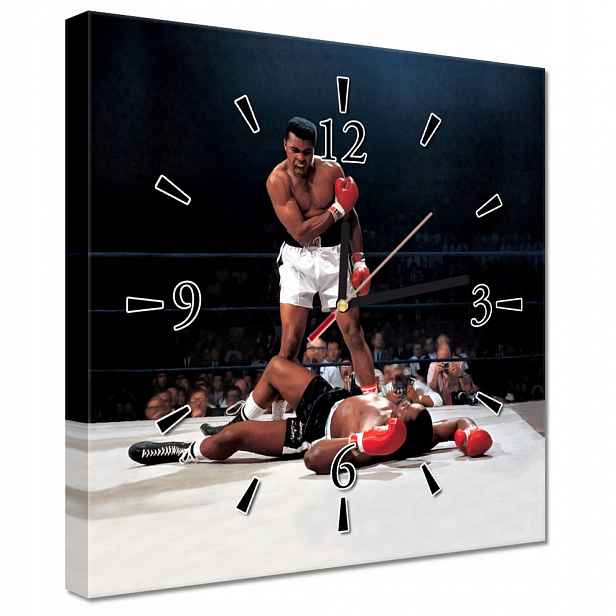 Nástěnné hodiny 30x30 Muhammad Ali Boxer