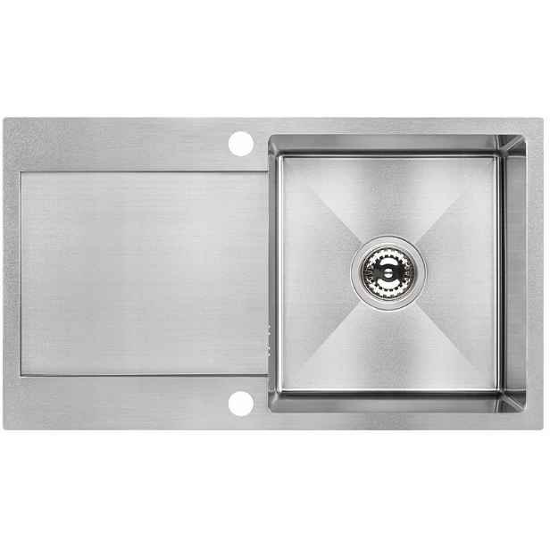 Marmara Ocelový zapuštěný dřez 76x44 s odkapávačem Sifon Inox
