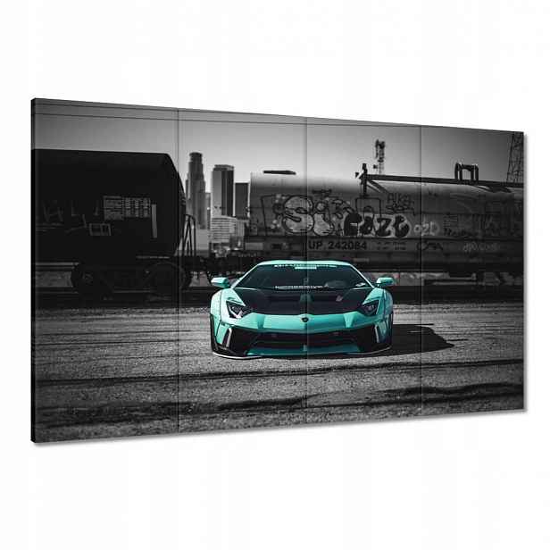 Obrazy 120x80 Tyrkysové Lamborghini