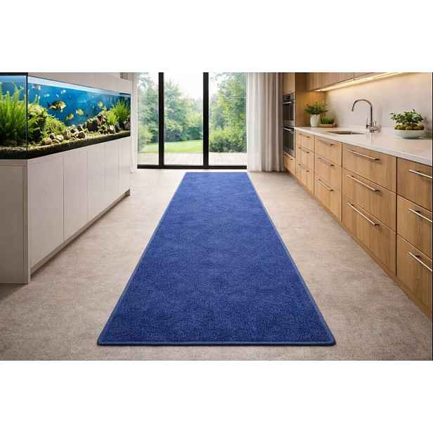 Běhoun na míru Eton modrý 82, šíře 90 cm, modrá, chodba / předsíň, Vopi