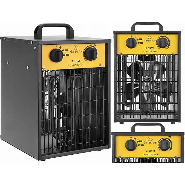 Elektrický ohřívač Dmychadlo Ohřívač Farelka 3,3 kW Termostat 3300w 230