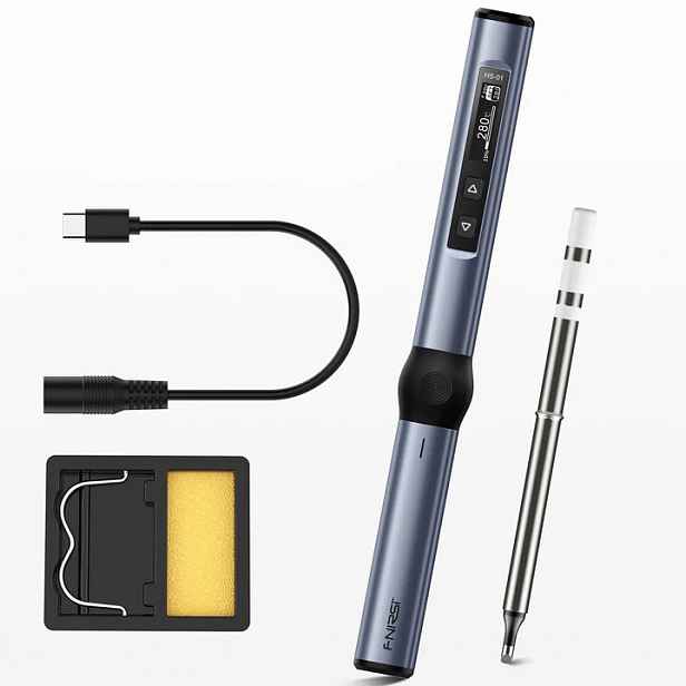 Fnirsi HS-01 96W Usb-c Oled páječka modrá Grot BC2 sada