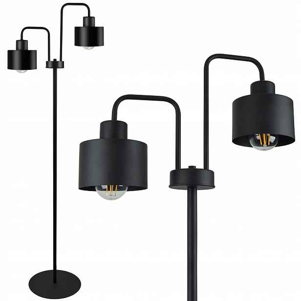 Módní Podlahová Stojací Lampa Typu Loft Edison Dvojitá