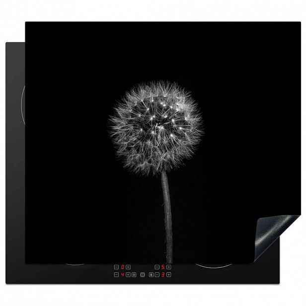 MuchoWow KRYT NA INDUKČNÍ DESKU Pampeliška - černá - květinová - botanická 59x51 cm
