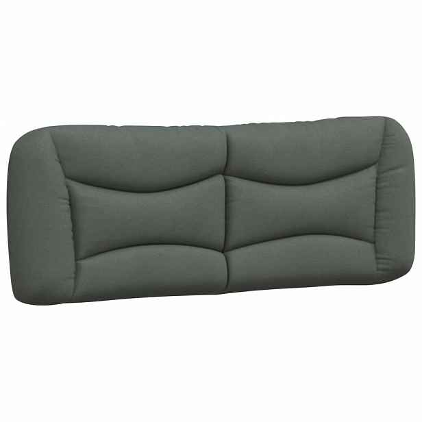 vidaXL Polštář na čelo postele Hvar tmavě šedý 140 cm textil
