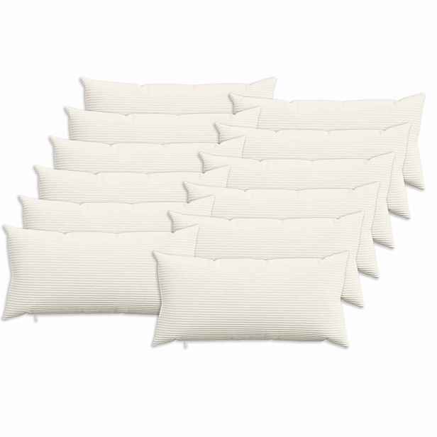 vidaXL Povlak na polštář 12 pcs HEERLEN Krémová 40 x 80 cm manšestr