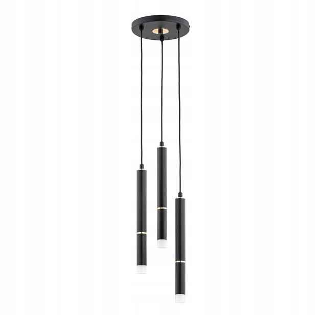 Závěsná lampa Derso 3xG9 10W černá/zlatá, moderní Alfa
