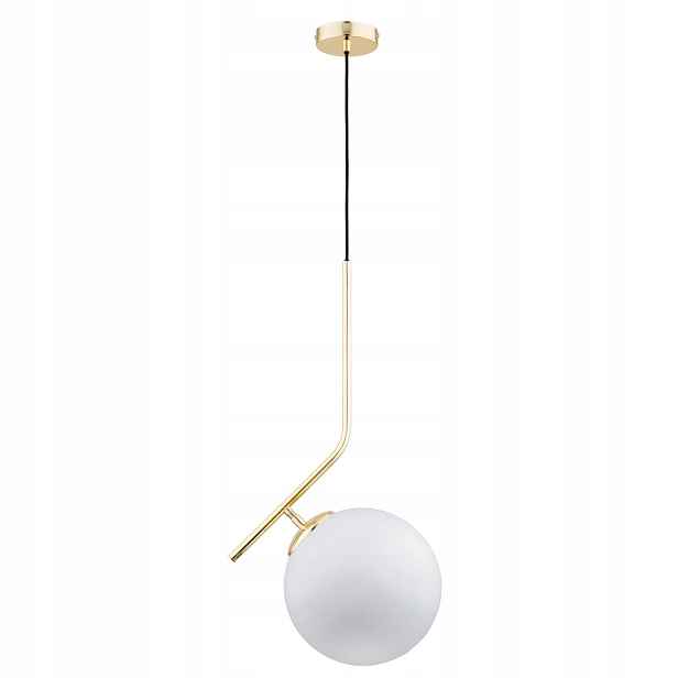 Závěsná lampa Minimalistická zlato-černá 1xE27 15W do obývacího pokoje Alfa