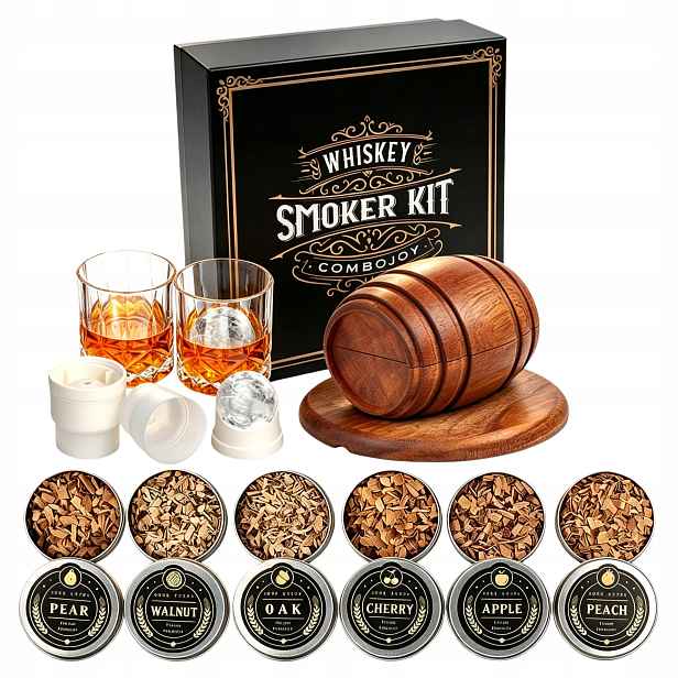 Sada Na Uzení Whisky Smoker Dřevěná Dárek Pro Tatínka A Přítele