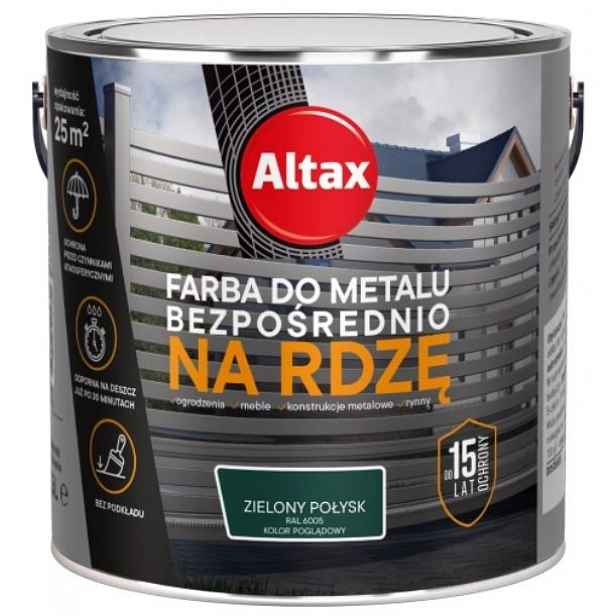 Altax Barva Barva Na Kov 2,5 L Lesk Zelená Ral 6005