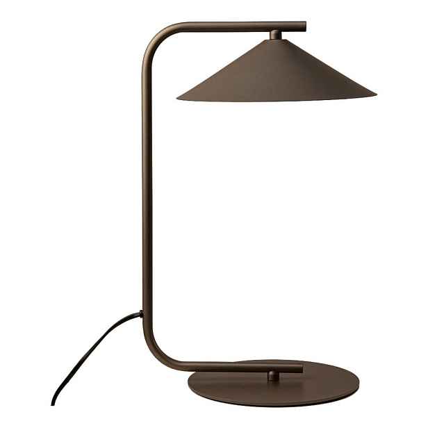 Hnědá kovová stolní lampa (výška 42 cm) Nocte – Micadoni
