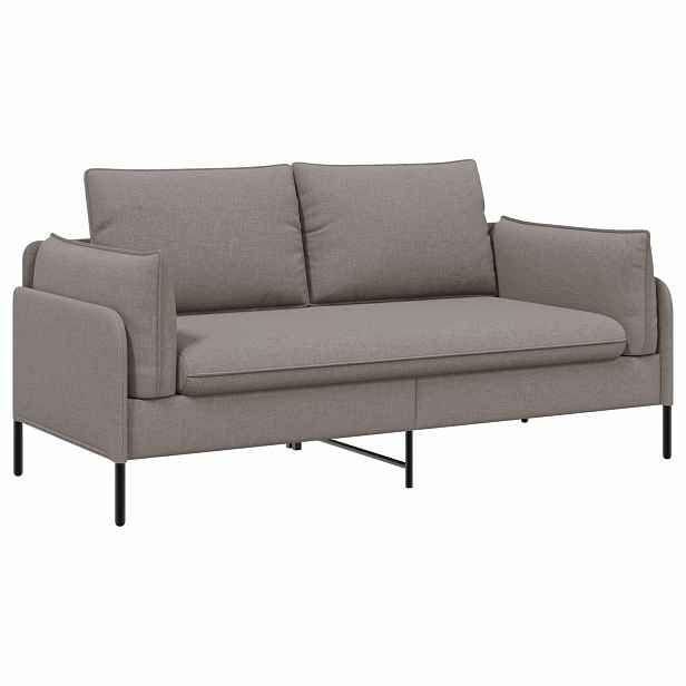 vidaXL Sofa pro dvě osoby Taupe 188 x 81 x 89 cm Textil