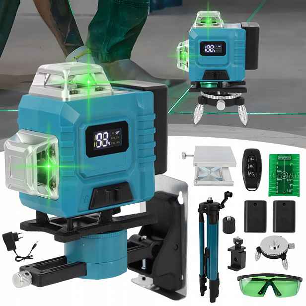 Laserová vodováha 360 Křížová Samonivelační 4D Plošná Laser App