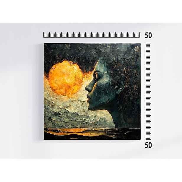 Obraz Na Plátně Canvas Žena Dívka Portrét Profil Slunce 50x50