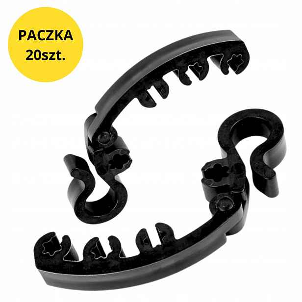 Sada 20 Ks Montážní Okapový Držák pro upevnění topných kabelů