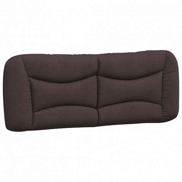 vidaXL Polštář na čelo postele Hvar tmavě hnědý 140 cm textil