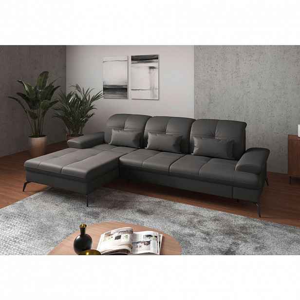 Sit & More ROHOVÁ SEDAČKA, textil, kůže, mokka