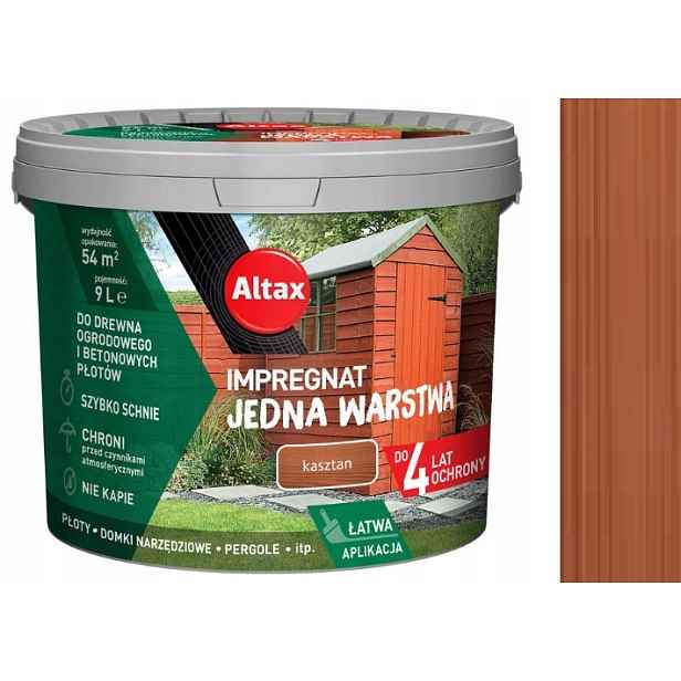 Altax Impregnát Na Zahradní Dřevo 9 L Kaštan
