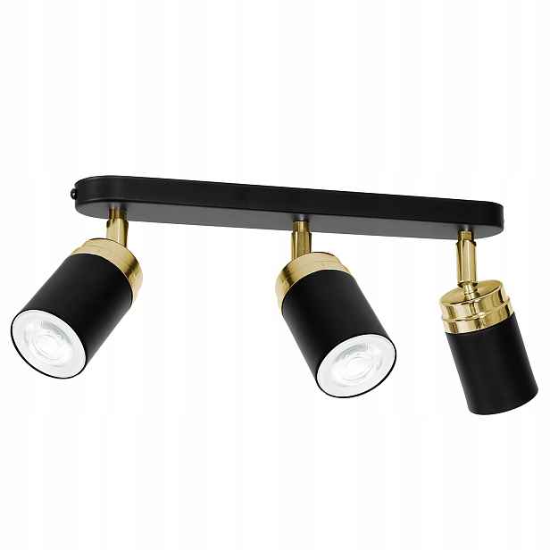Luminex Reno Osvětlovací lišta 3xGU10 Černo-zlatá 15W Led