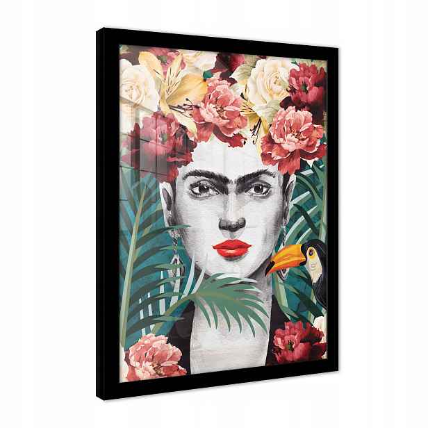 Obraz Frida Kahlo Zelená Příroda Moderní Plakát V Rámu Velký 100x70