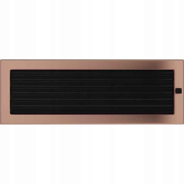 Ventilační mřížka do krbu 17x49 galvanická měď s žaluzií