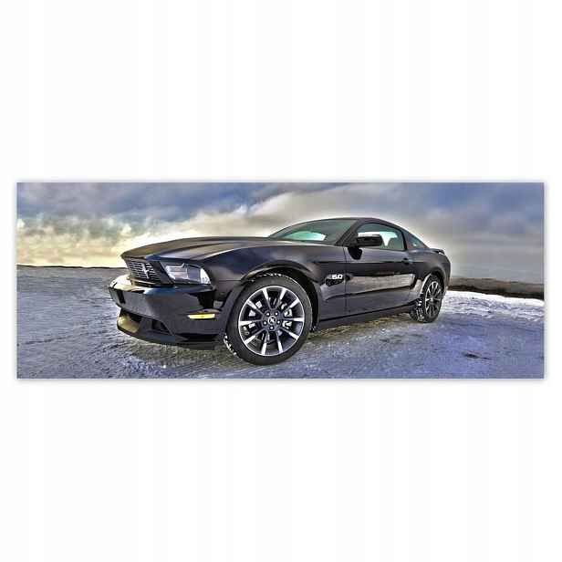 Fototapety 250x93 Ford Mustang na sněhu Auto Klasika vyrobeno v Usa