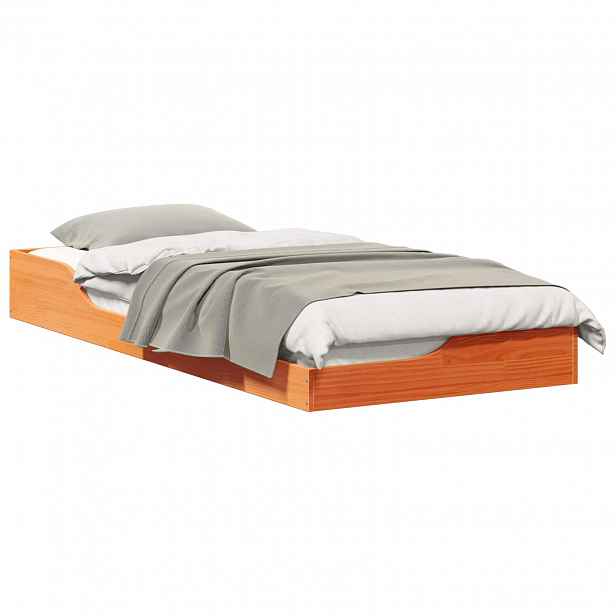 vidaXL Rám postele Voskově hnědá 80 x 210 cm Masivní borové dřevo