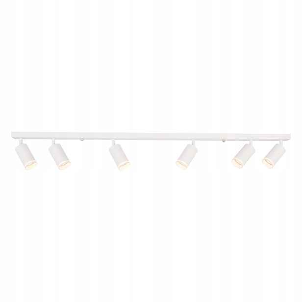 Stropní svítidlo moderní bílá reflektorová lišta 6xGU10 10W Pipe Milagro