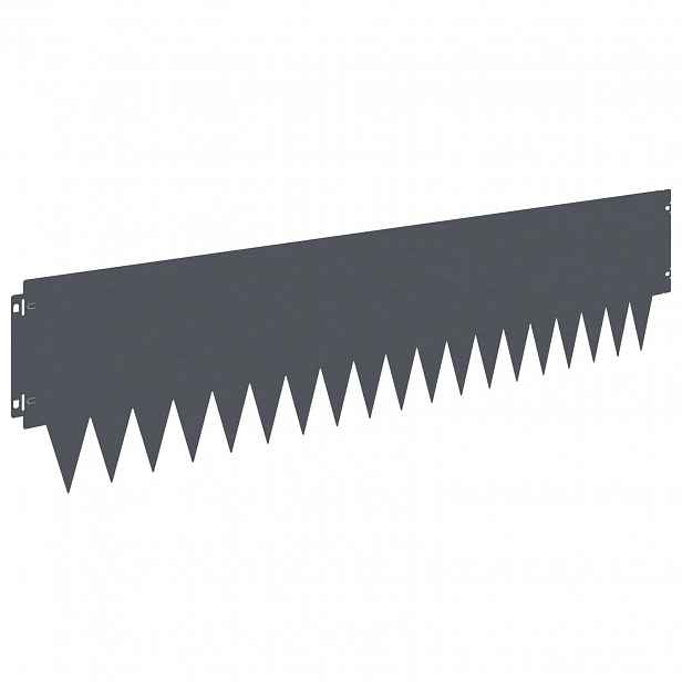 vidaXL Okraj trávníku 20 ks 103 x 25 cm Ocel Antracitová