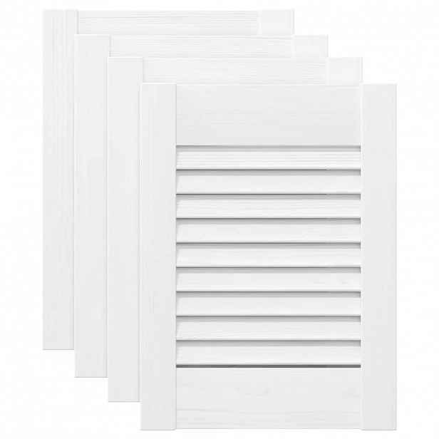 vidaXL Skříňové dveře 4 ks Bílá 69 x 49,4 cm Masivní borovicové dřevo