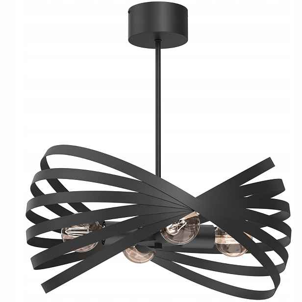 Závěsná lampa ozdobná černá matná do obývacího pokoje ložnice, moderní Luminex
