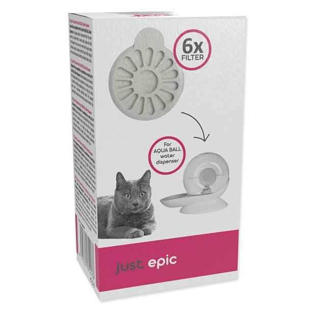 Filtry do vodní fontány v sadě 6 ks pro kočku Epic Pet Aqua Ball – Plaček Pet Products