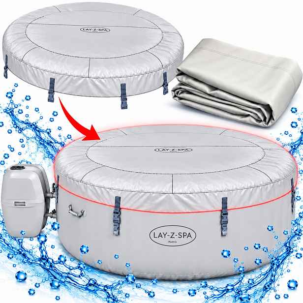 Kryt pro vířivku Lay-Z-Spa Paris šedý, vnější originální Bestway