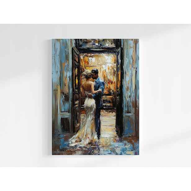Plakát Pár Romancí Ulice Láska Elegance Umění 75x100