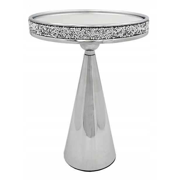Podnos Na Koláčky Silver Ø20 CM Crystal 23058