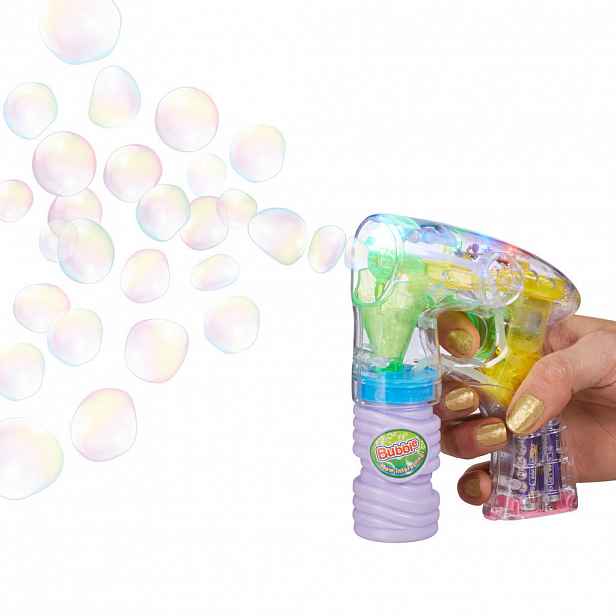 Relaxdays PISTOLE NA BUBLINY Vícebarevná LED plast