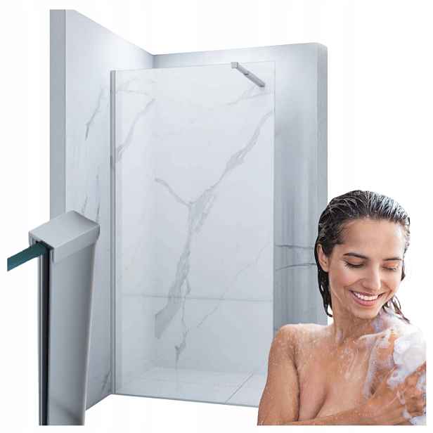 Stěna Sprchové Sklo Walk-in 90x200 Transparent Chrom Sklo 8MM
