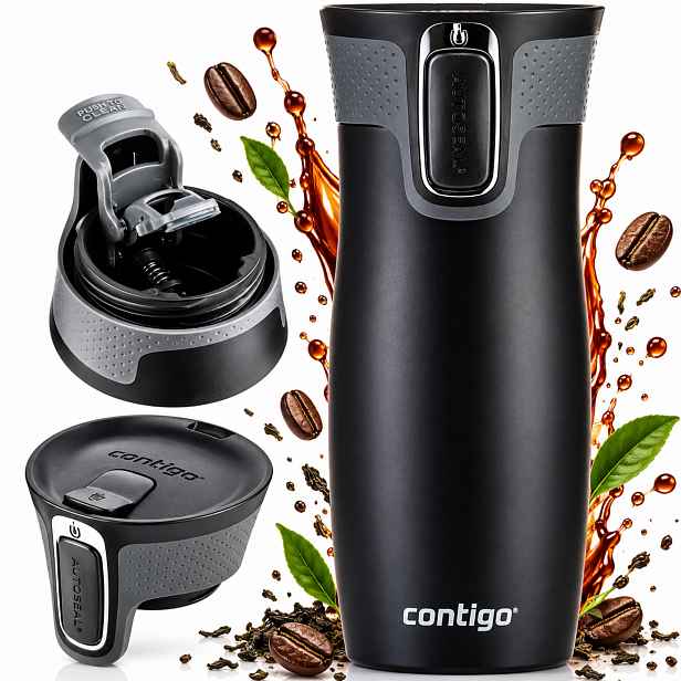 Termohrnek Contigo West Loop 2.0 vzduchotěsný do auta černý 470 ml