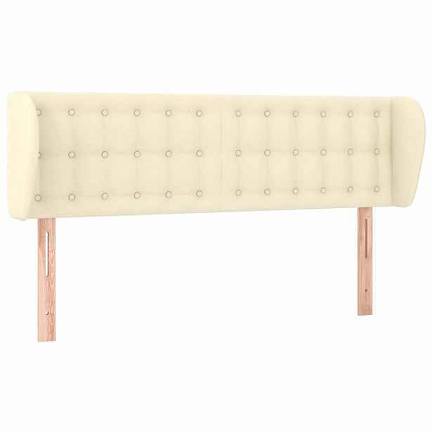 vidaXL Čelo postele typu ušák krémové 147x23x78/88 cm umělá kůže